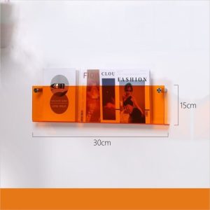 Acrylic Wall Magazine Rack | Modern Floating Display Holder