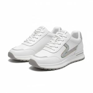 Women's White Sneakers | Lightweight Microfiber Athletic Shoes