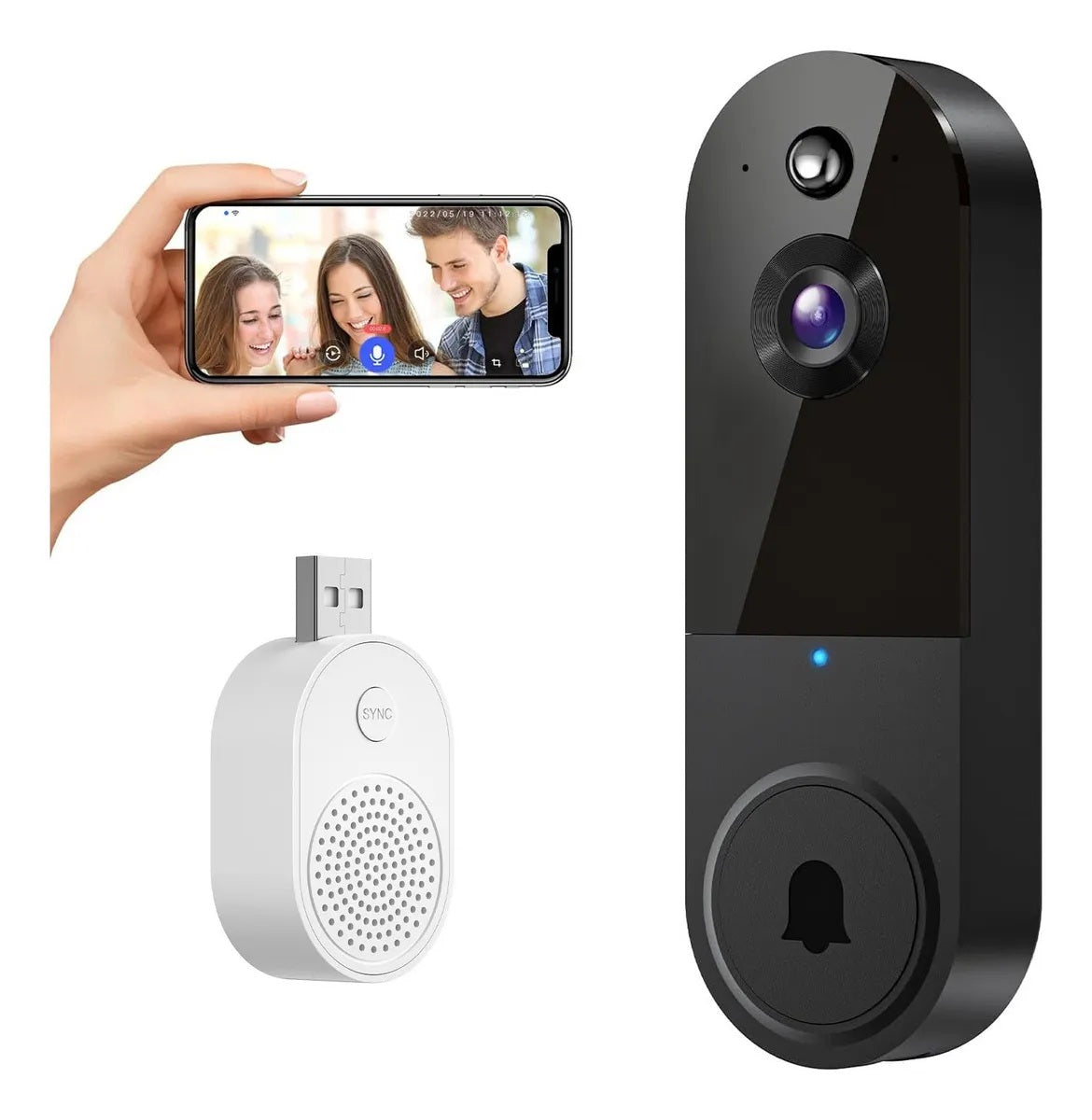 Wireless Video Doorbell Camera | 1080P AI Human Detection