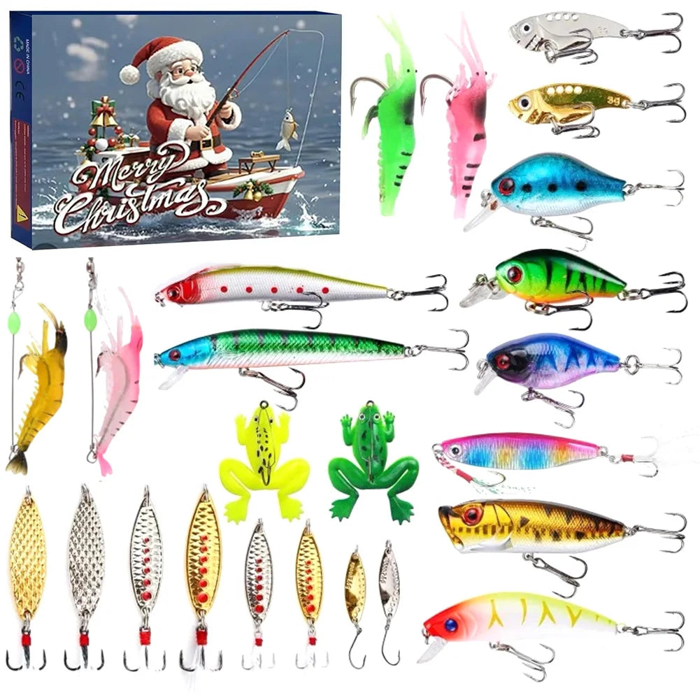 Fishing Advent Calendar | 24 Premium Lures and Baits Set