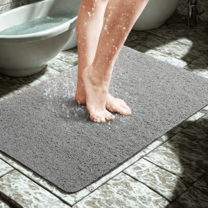 Non-Slip Shower Mat | Fast Drainage PVC Surface