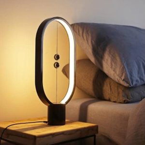 Wooden Table Lamp | Magnetic Touch Control LED Light