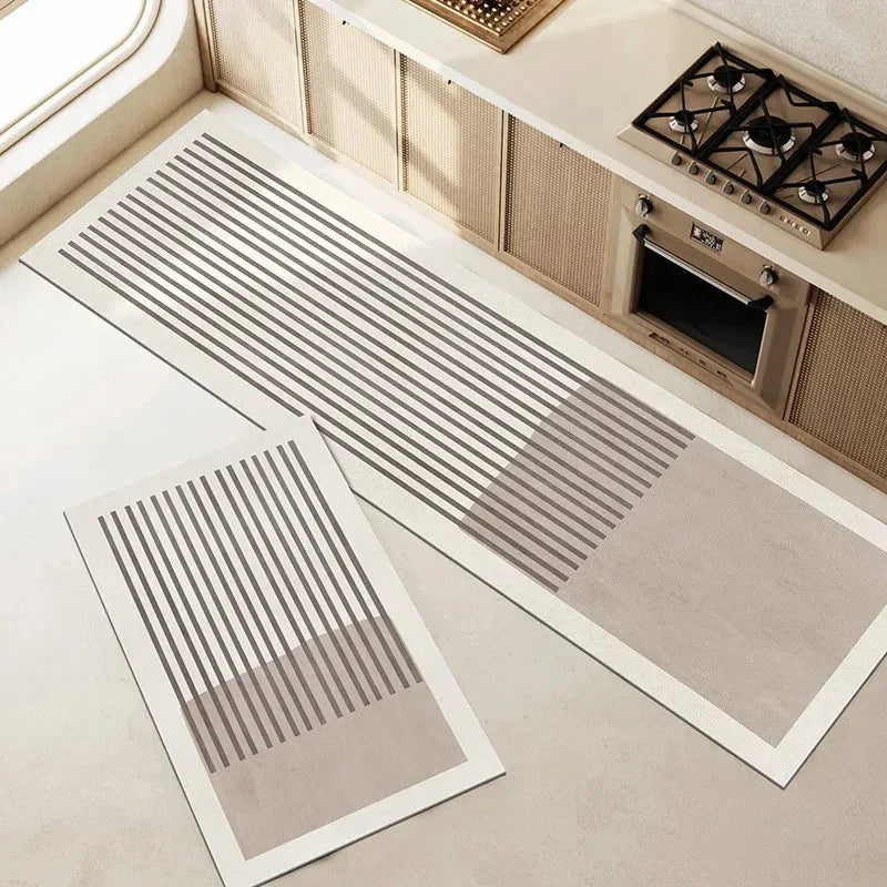 Kitchen Mat Set | Non-Slip Striped Anti-Fatigue Comfort