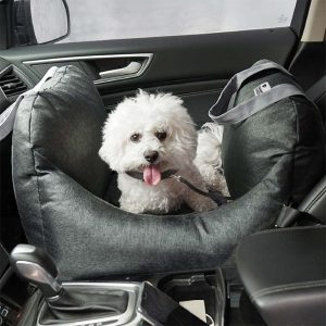 Dog Car Seat Bed | Adjustable Safety Straps and Washable Cover