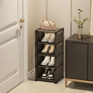 Stackable Shoe Rack | Compact Corner Storage Design