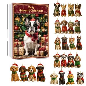 Dog Advent Calendar | 24 Miniature Christmas Ornaments