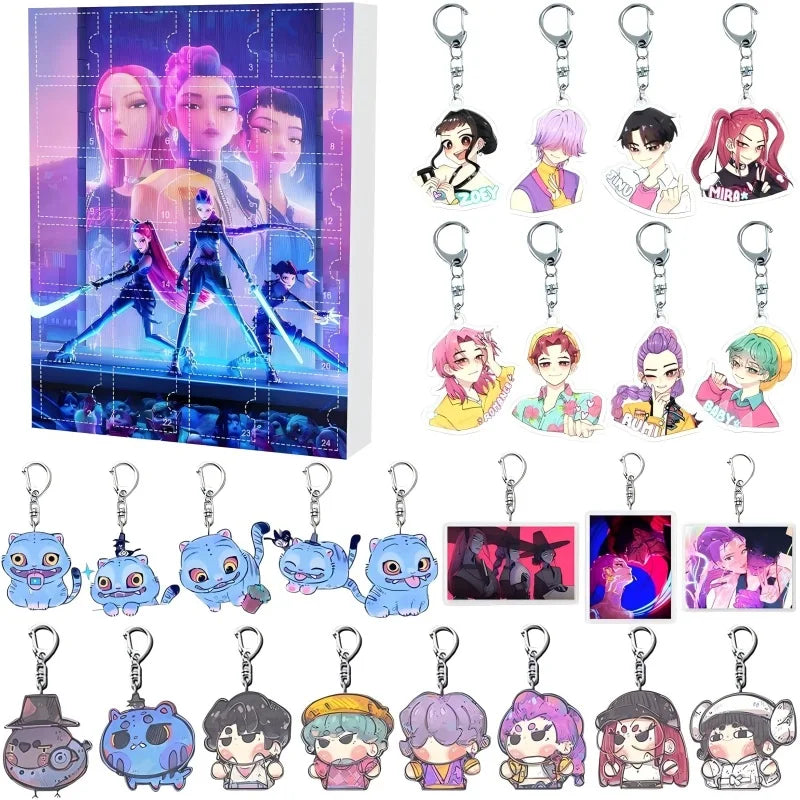 Dark Fantasy Advent Calendar | 24 Anime Character Keychains