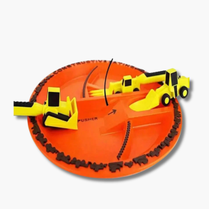 Construction Themed Kids Plate | Interactive Bulldozer Design