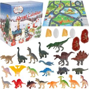 Dinosaur Advent Calendar | 28 Figures with Educational Play Mat