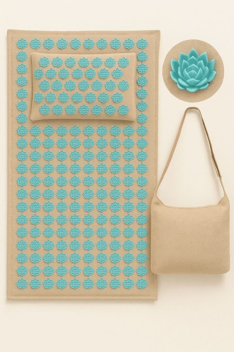 Acupressure Mat Set | Eco-Friendly Pain Relief with Pillow and Carry Bag