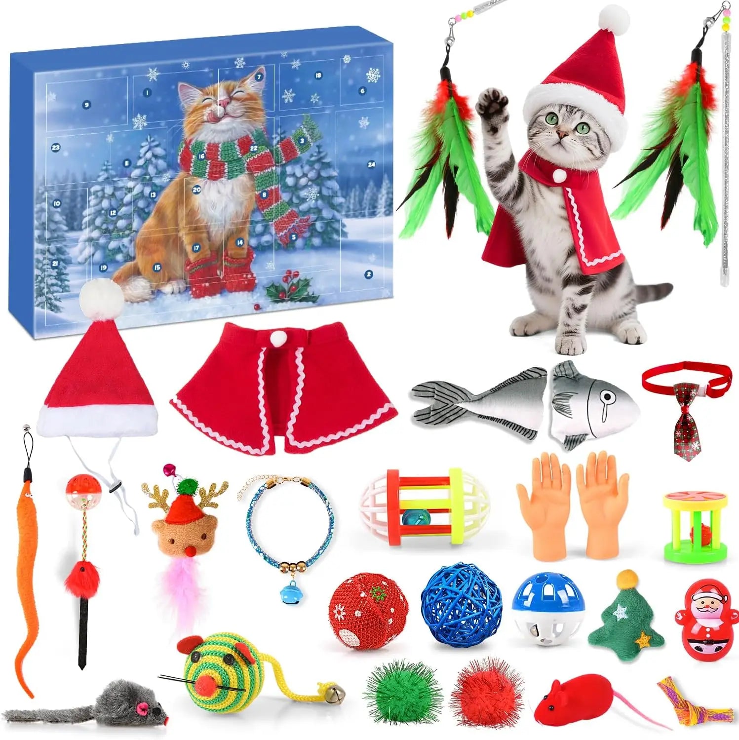Cat Advent Calendar | 24-Day Interactive Toy Collection