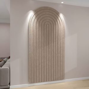 Curved Felt Pinboard | Modern Arch Stripe Design Wall Organizer