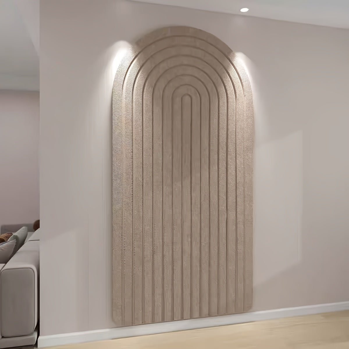 Curved Felt Pinboard | Modern Arch Stripe Design Wall Organizer