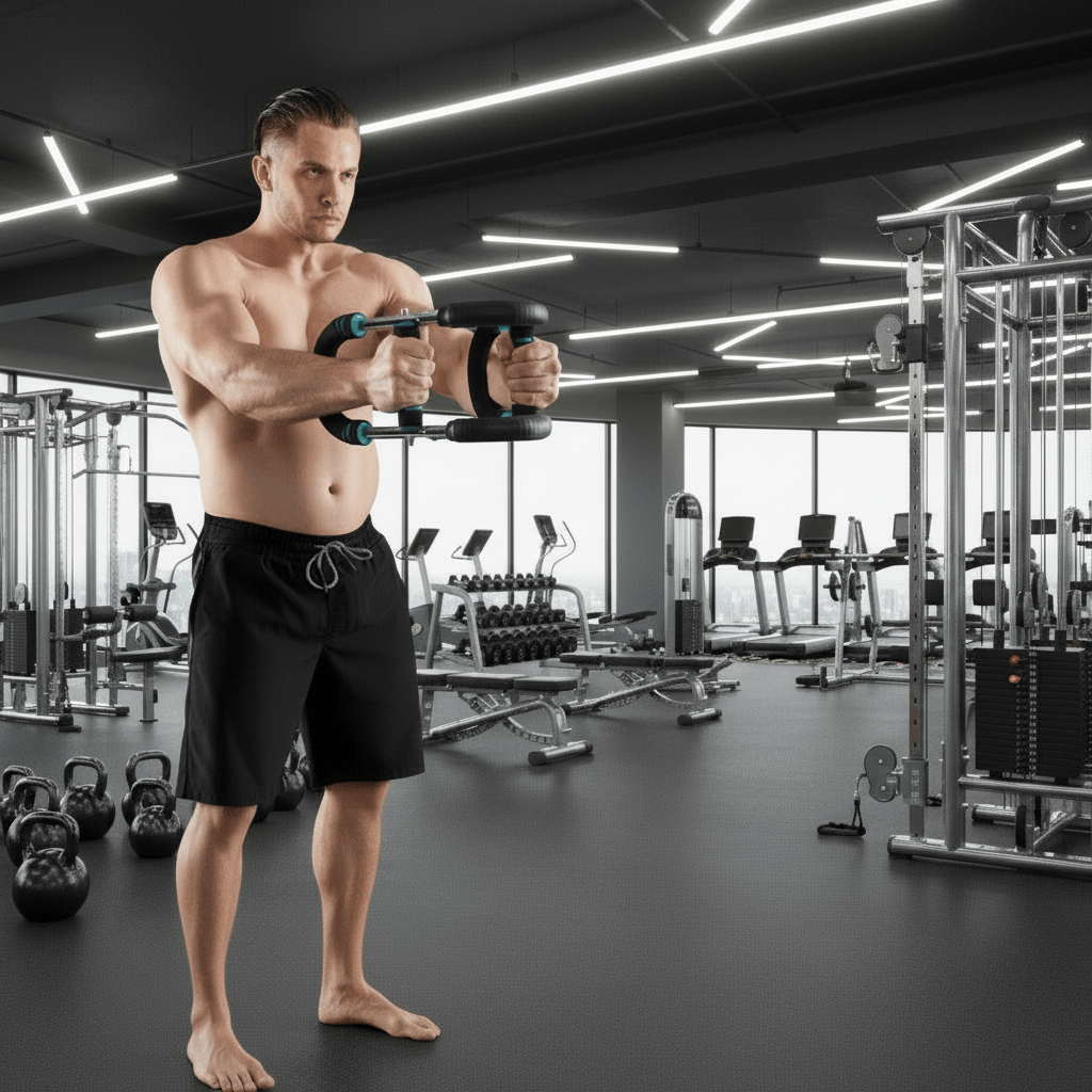 Adjustable Training Bar | Resistance Strength Equipment for Arms & Chest