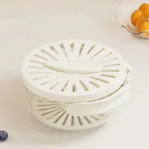 Food Storage Container Set | Stackable Produce Keeper with Rinse Function