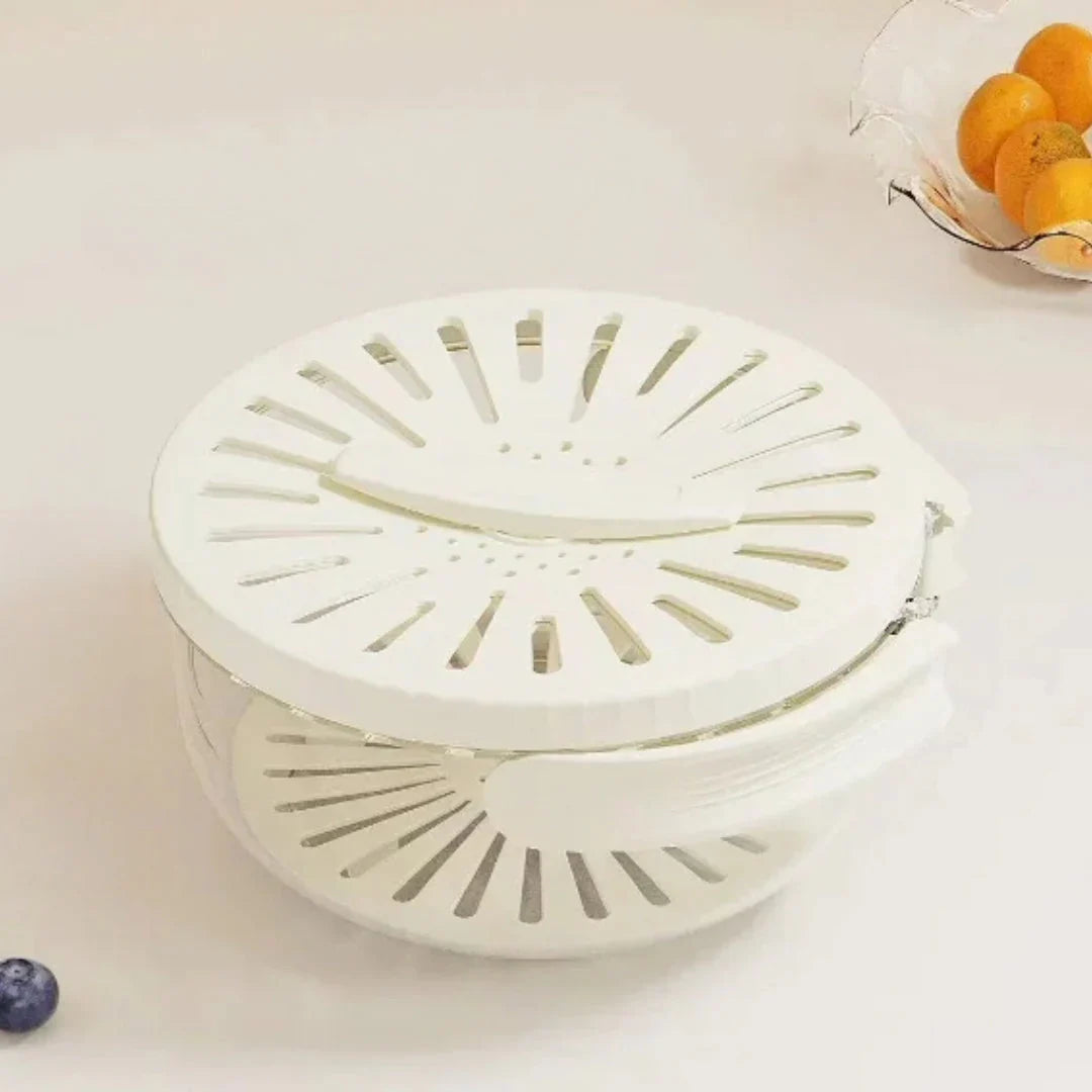 Food Storage Container Set | Stackable Produce Keeper with Rinse Function