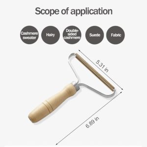 Fabric Shaver Tool | Copper Head Lint Remover with Wooden Handle