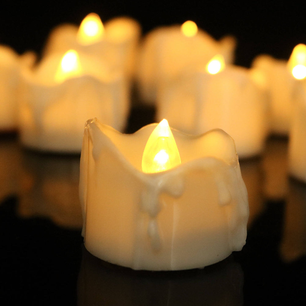Flameless LED Tea Light Candles | Realistic Flickering Glow Set