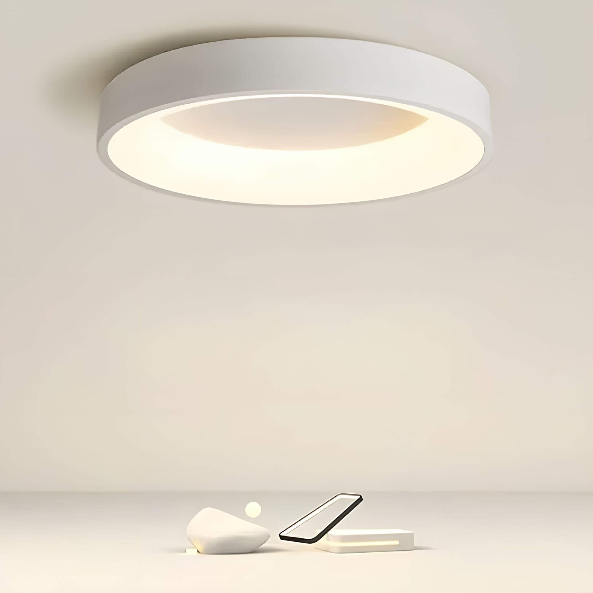 Modern LED Ceiling Light | Round Minimalist White Design