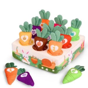 Montessori Carrot Plush Toy | Interactive Pull Root Sensory Learning Set