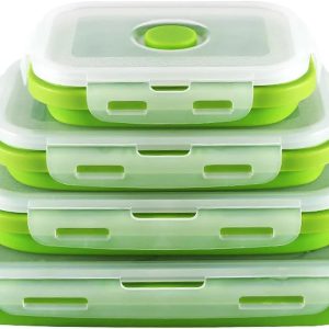 Collapsible Silicone Food Containers | Leak-Proof Storage Set