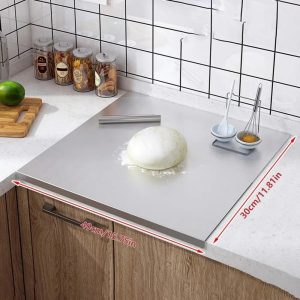 Stainless Steel Cutting Board | Durable Kitchen Surface With Raised Edge