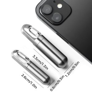 Stainless Steel Pill Box | Waterproof Keychain Medication Container