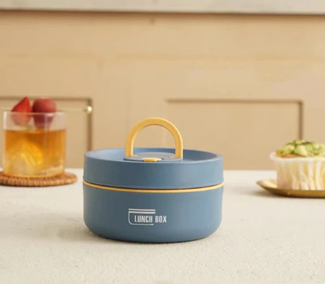 Insulated Stainless Steel Lunch Box | Dual Container Set with Thermal Bag