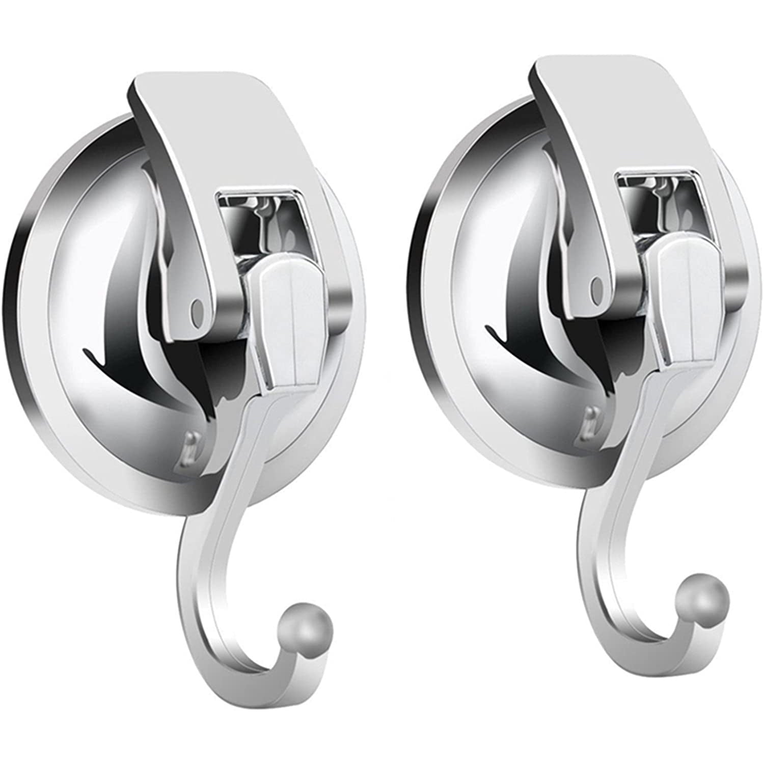 Heavy Duty Vacuum Suction Hooks | Stainless Steel Wall Mount Set