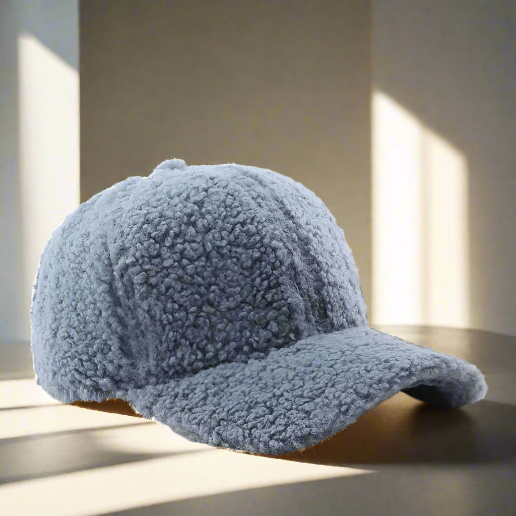 Teddy Fleece Baseball Cap | Soft Sherpa Winter Hat