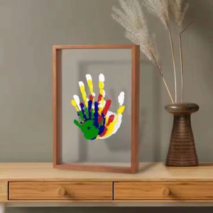 Baby Memory Frame | Natural Wood Handprint Keepsake