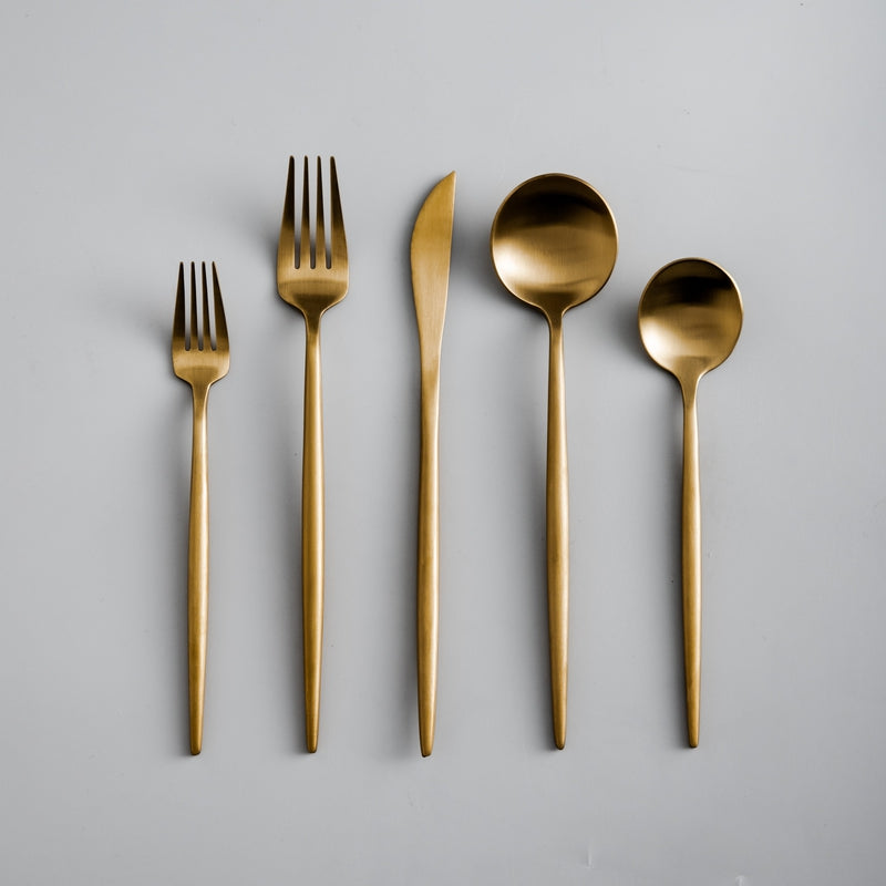 Gold Cutlery Set | Minimalist 20-Piece Stainless Steel Collection