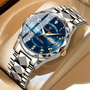 Men's Sports Watch | Blue Dial Stainless Steel Two-Tone