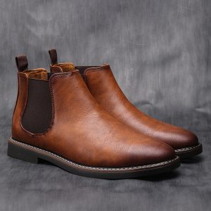 Men's Chelsea Boots | Premium Leather with Elastic Side Panels