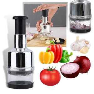 Stainless Steel Vegetable Chopper | Manual Press Design