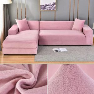 Stretch Sofa Cover | Soft Velvet Fabric Protection