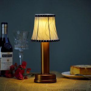 Modern Brass Table Lamp | Vintage Style LED Lighting