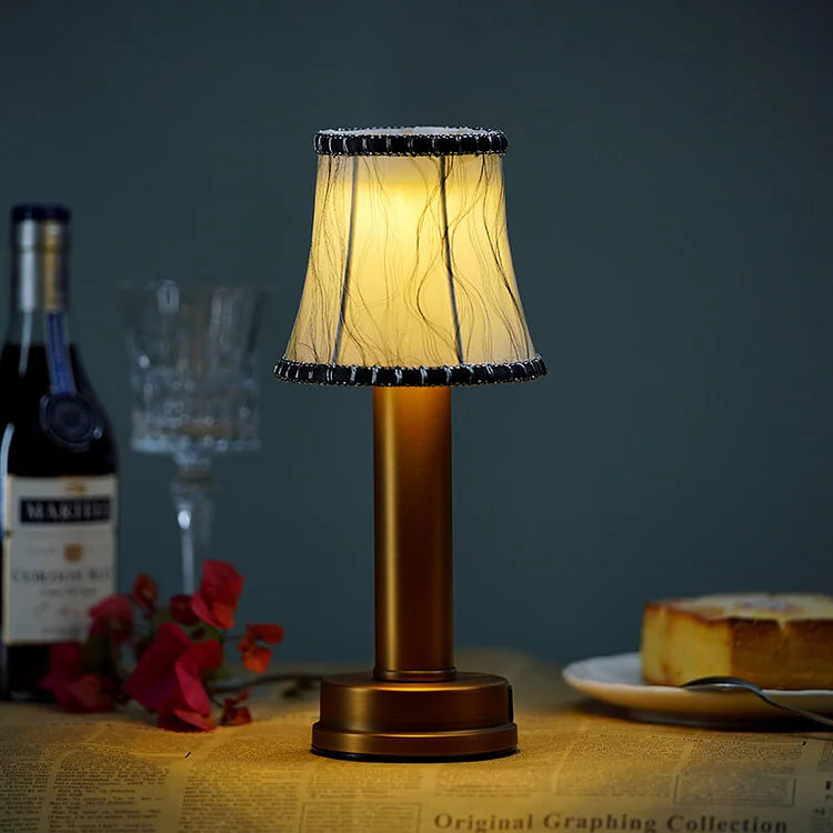 Modern Brass Table Lamp | Vintage Style LED Lighting
